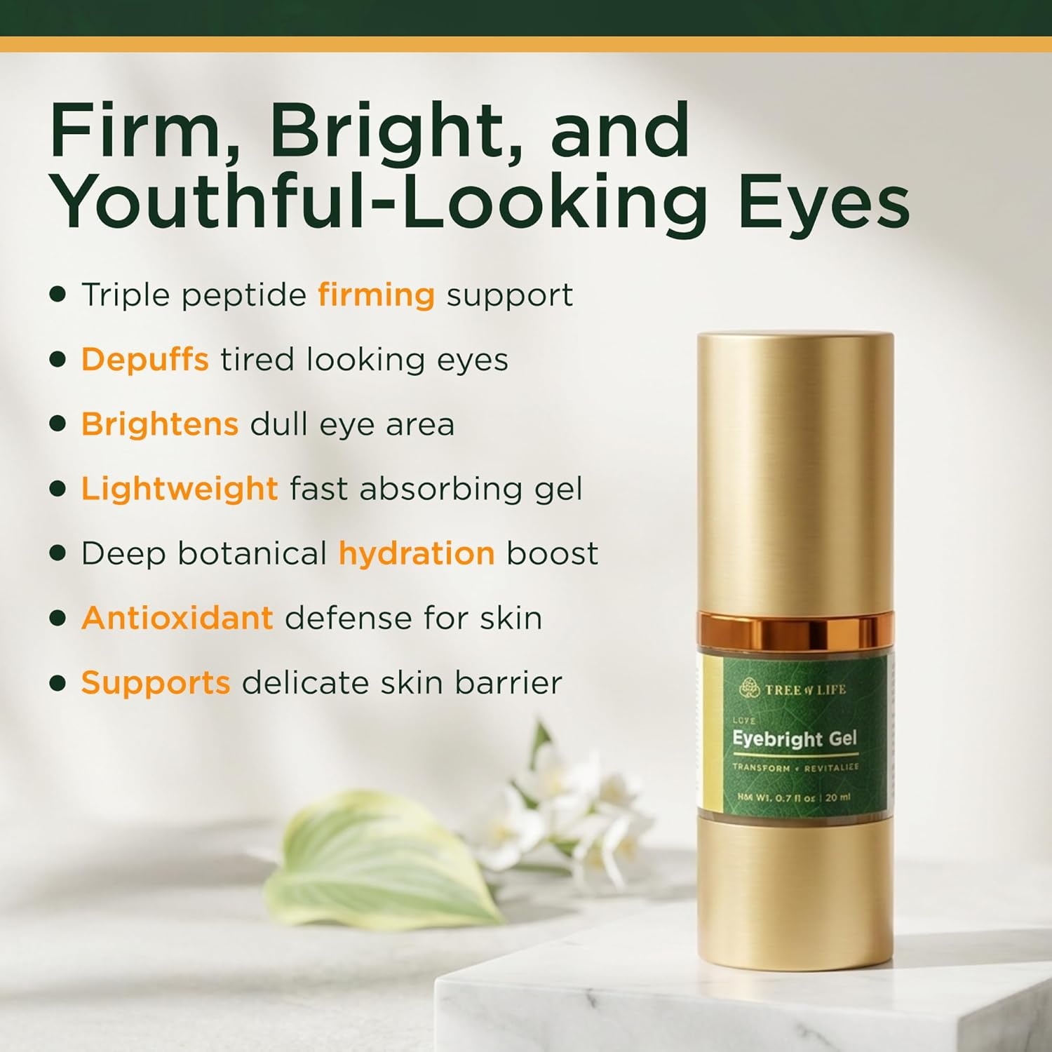 image:imageAntiAging Eye Treatment Gel Cream to Hydrate Dark Circles and Reduce Puffiness Bags and Wrinkles Luxe Eyebright Gel with Amino AcidsLuxe Eyebright Gel with Amino Acids