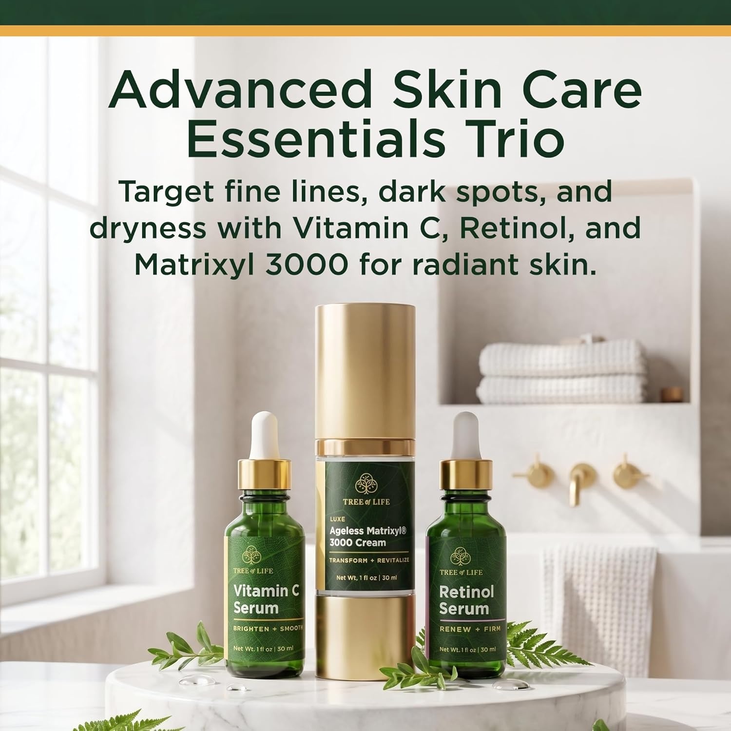 image:imageTree of Life Beauty Ultimate Skin Care Set Brightening Firming Hydrating Moisturizing Brightening Complete Face Care Regimen AntiAging Vitamin C Trio Pro PackRejuvenation Collection