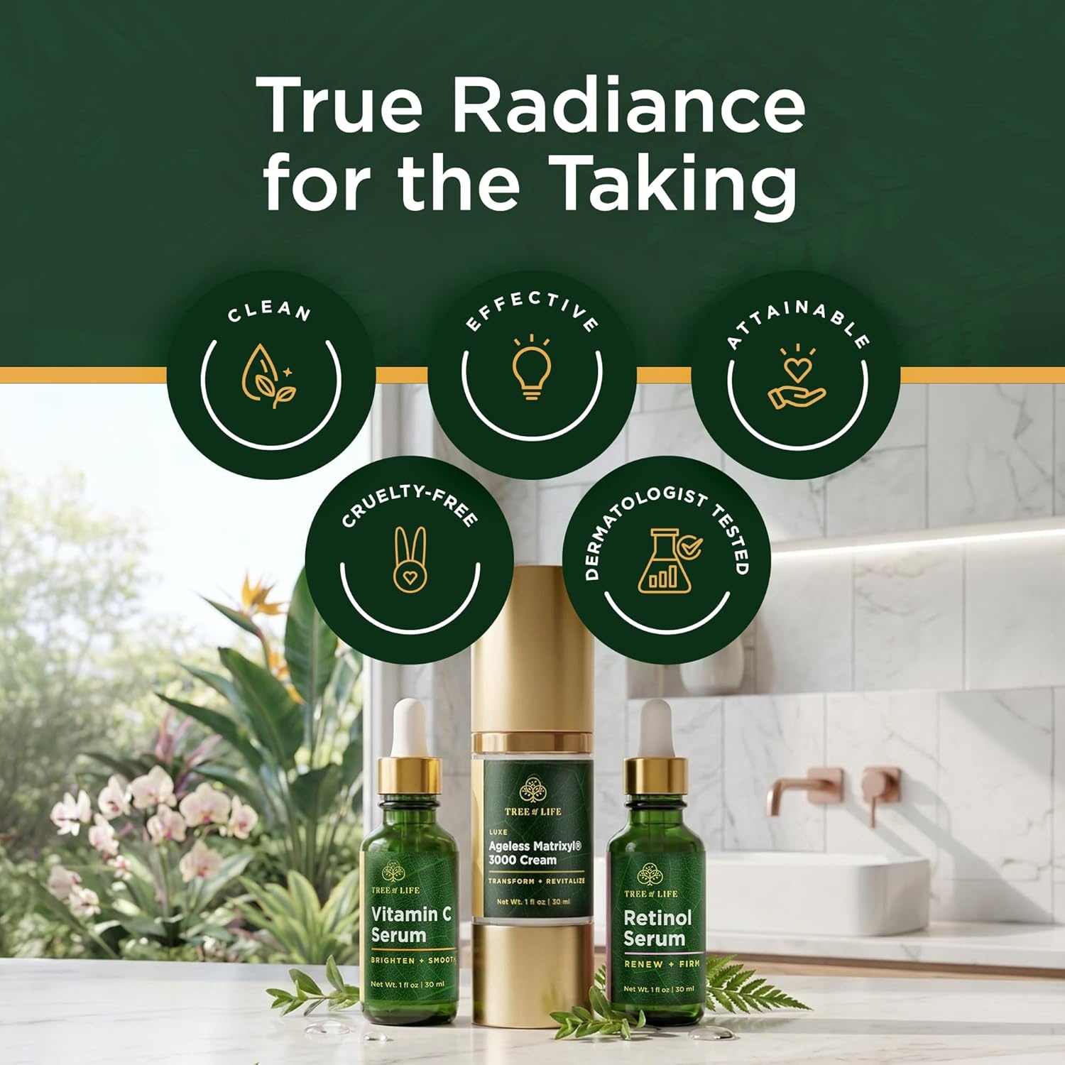 image:imageTree of Life Beauty Ultimate Skin Care Set Brightening Firming Hydrating Moisturizing Brightening Complete Face Care Regimen AntiAging Vitamin C Trio Pro PackRejuvenation Collection