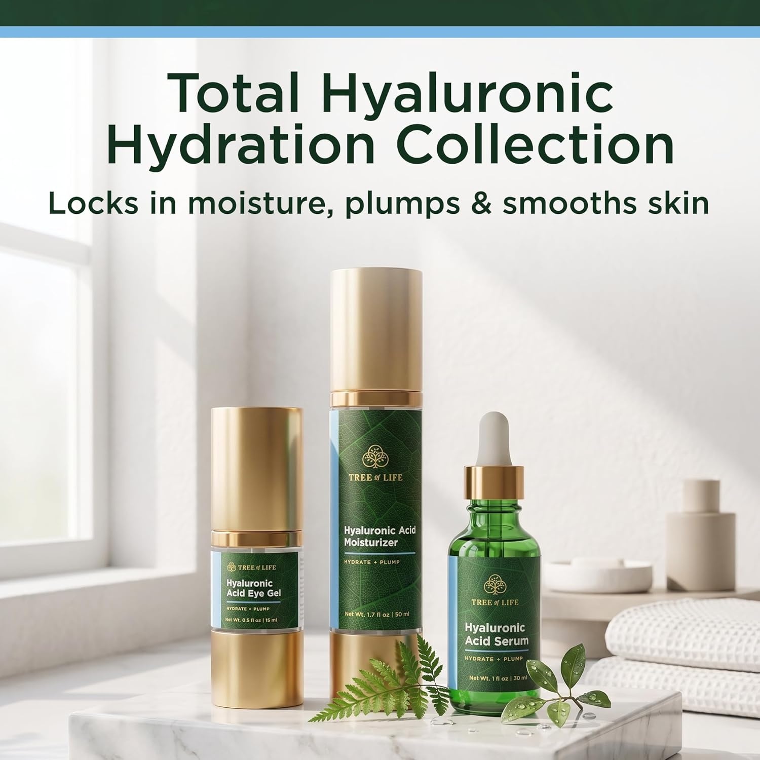 image:imageTree of Life Beauty Ultimate Skin Care Set Brightening Firming Hydrating Moisturizing Brightening Complete Face Care Regimen AntiAging Vitamin C Trio Pro PackTotal Hyaluronic Acid Serum Collection