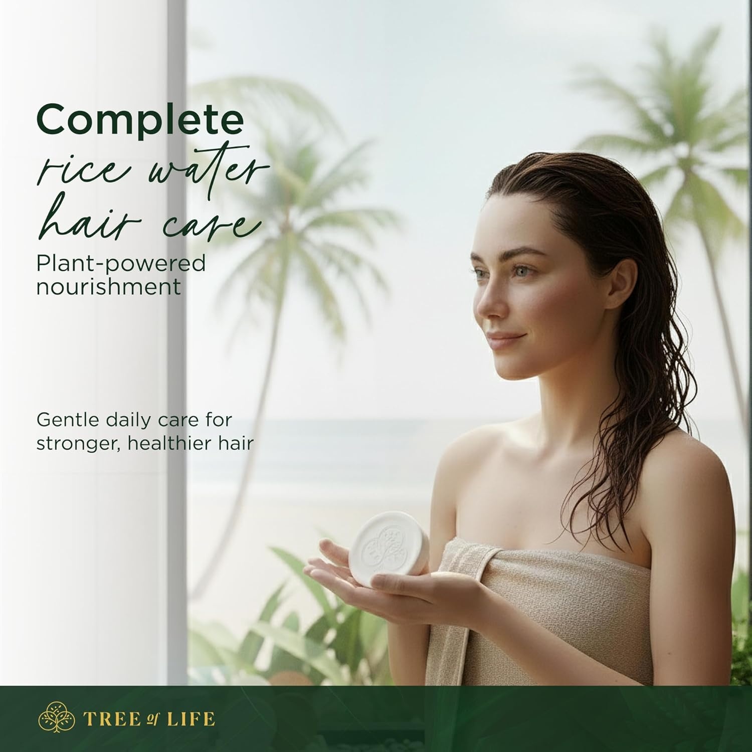 image:imageTree of Life Rice Water Shampoo Bar Sulfate Free Rice Protein Hair Care That Strengthens Repairs and Delivers Frizz Control with Silky Shine55 Ounce