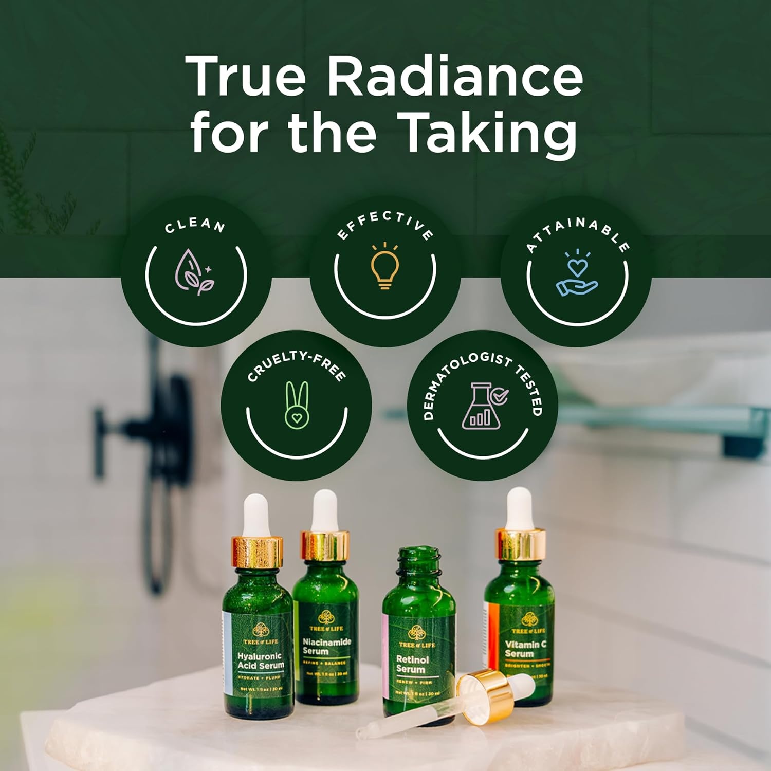 image:imageTree of Life Vitamin C Serum For Face Brightening Face Oil for Dark amp Age Spots For Dry amp Sensitive Skin with Vitamin E for Soft Smooth Glow Dermatologist Tested 1 Fl Oz07 Serum Set