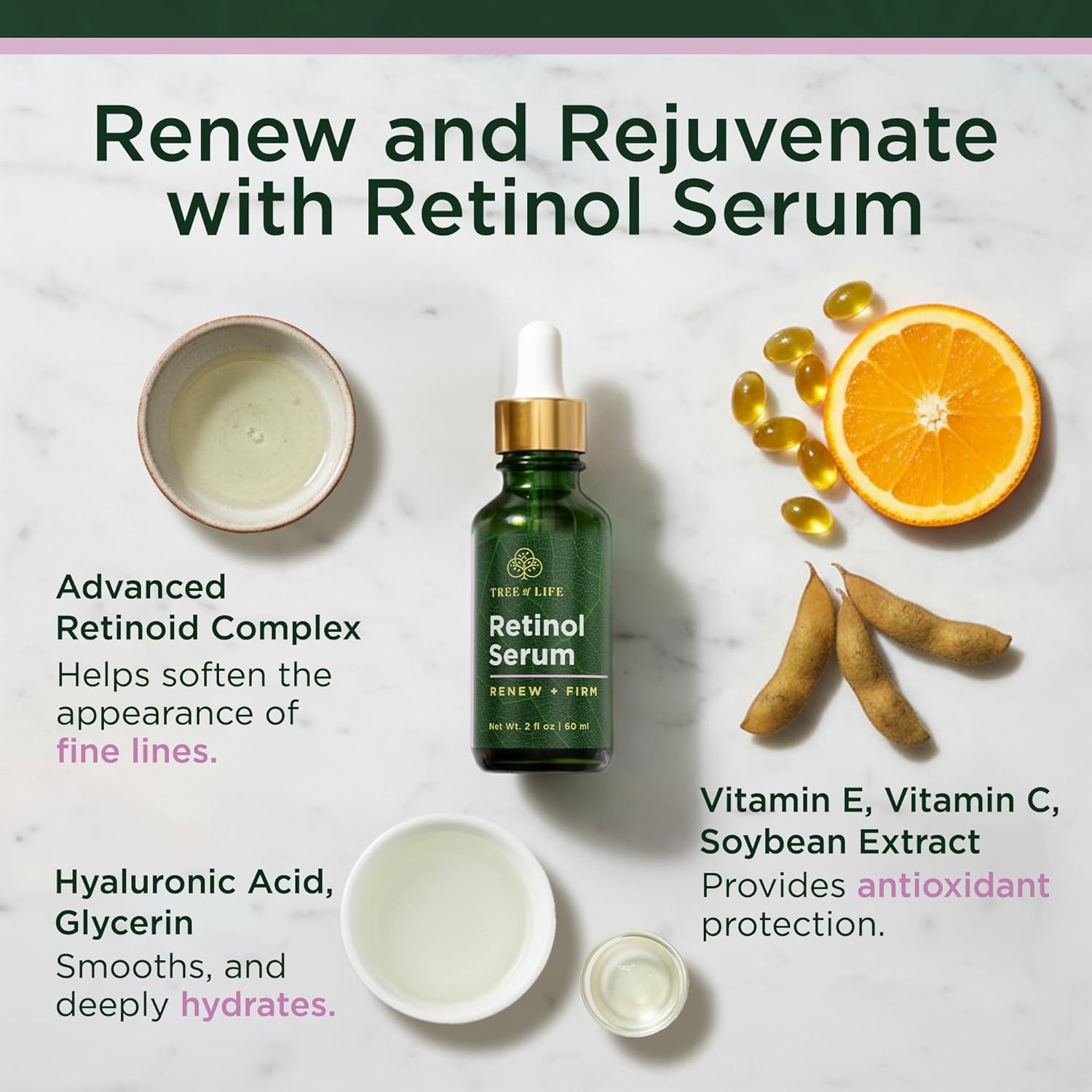 image:imageTree of Life Vitamin C Serum For Face Brightening Face Oil for Dark amp Age Spots For Dry amp Sensitive Skin with Vitamin E for Soft Smooth Glow Dermatologist Tested 1 Fl Oz03 Retinol Serum