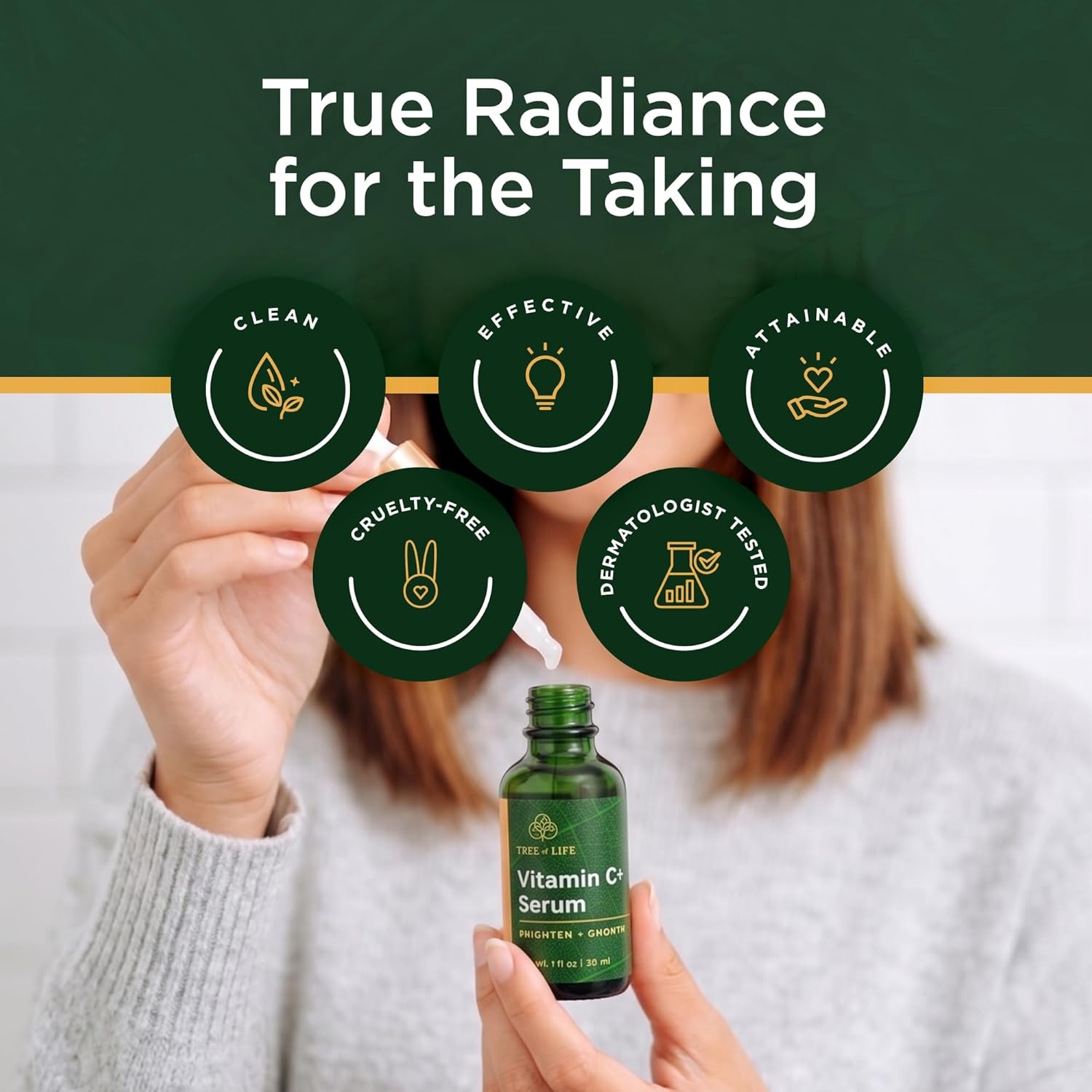 image:imageTree of Life Vitamin C Serum For Face Brightening Face Oil for Dark amp Age Spots For Dry amp Sensitive Skin with Vitamin E for Soft Smooth Glow Dermatologist Tested 1 Fl Oz01 Vitamin C