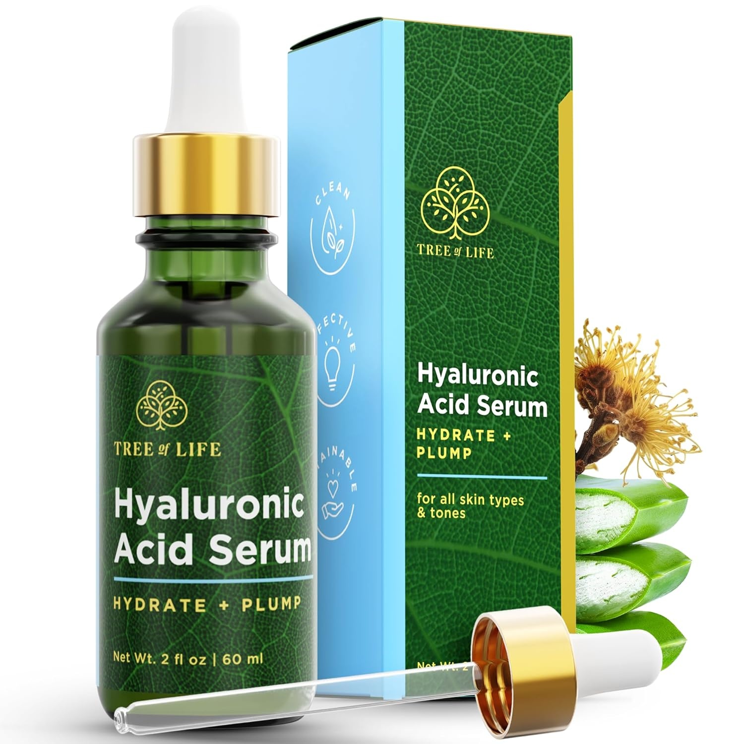 image:imageTree of Life Vitamin C Serum For Face Brightening Face Oil for Dark amp Age Spots For Dry amp Sensitive Skin with Vitamin E for Soft Smooth Glow Dermatologist Tested 1 Fl Oz02 Hyaluronic Acid