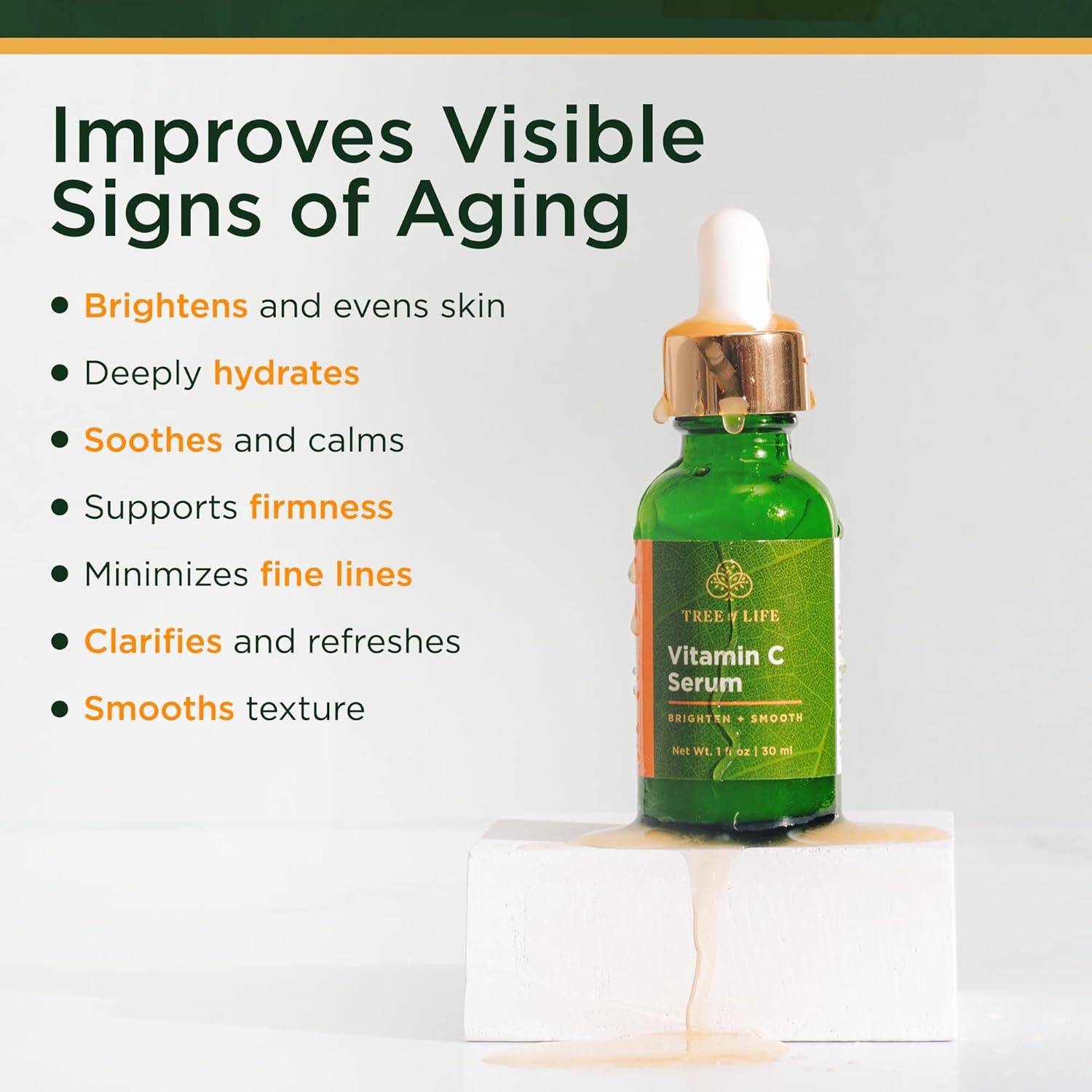 image:imageTree of Life Vitamin C Serum For Face Brightening Face Oil for Dark amp Age Spots For Dry amp Sensitive Skin with Vitamin E for Soft Smooth Glow Dermatologist Tested 1 Fl Oz01 Vitamin C