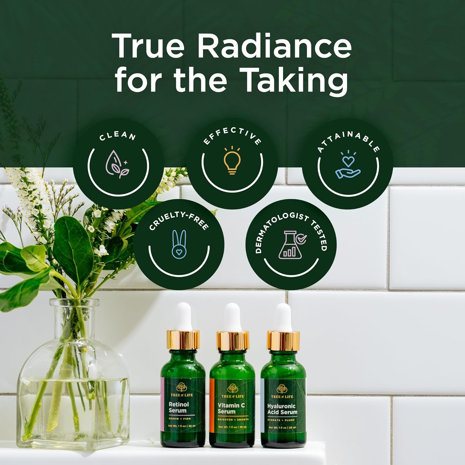 image:imageTree of Life Vitamin C Serum For Face Brightening Face Oil for Dark amp Age Spots For Dry amp Sensitive Skin with Vitamin E for Soft Smooth Glow Dermatologist Tested 1 Fl Oz07 Serum Set