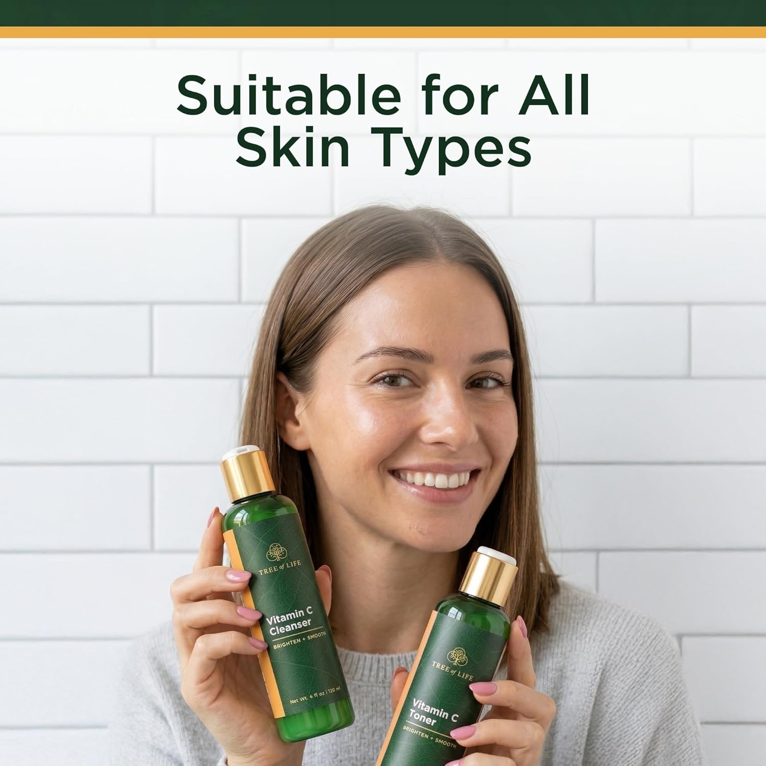 image:imageVitamin C Brightening Face Care Minimizing Pores amp Facial Cleanser for Gentle Deep Cleaning with Organic Aloe Clean DermatologistTested Skin Care Cleanser 4 Fl OzToner Cleanser 2 X 4 Fl Oz