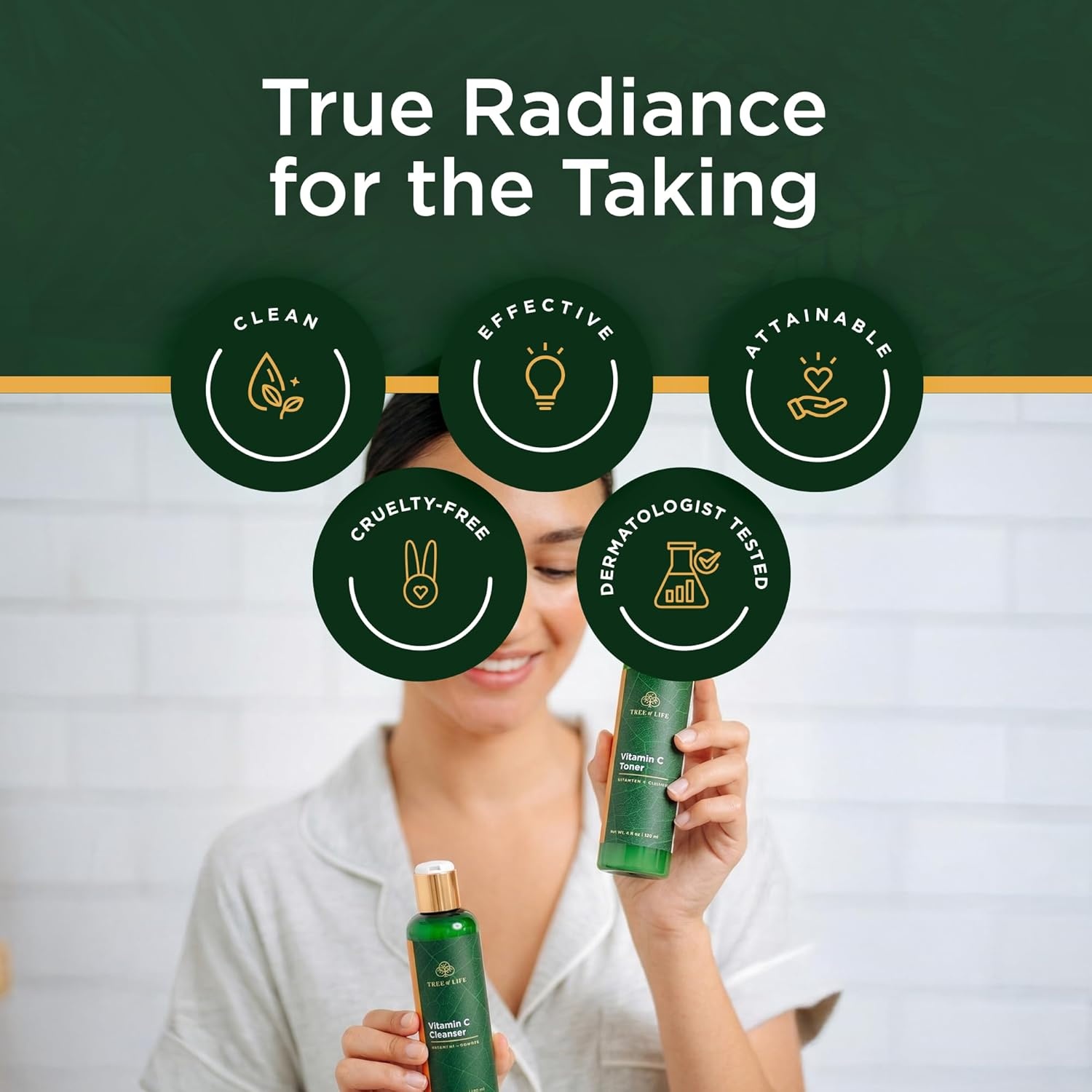 image:imageVitamin C Brightening Face Care Minimizing Pores amp Facial Cleanser for Gentle Deep Cleaning with Organic Aloe Clean DermatologistTested Skin Care Cleanser 4 Fl OzToner Cleanser 2 X 4 Fl Oz