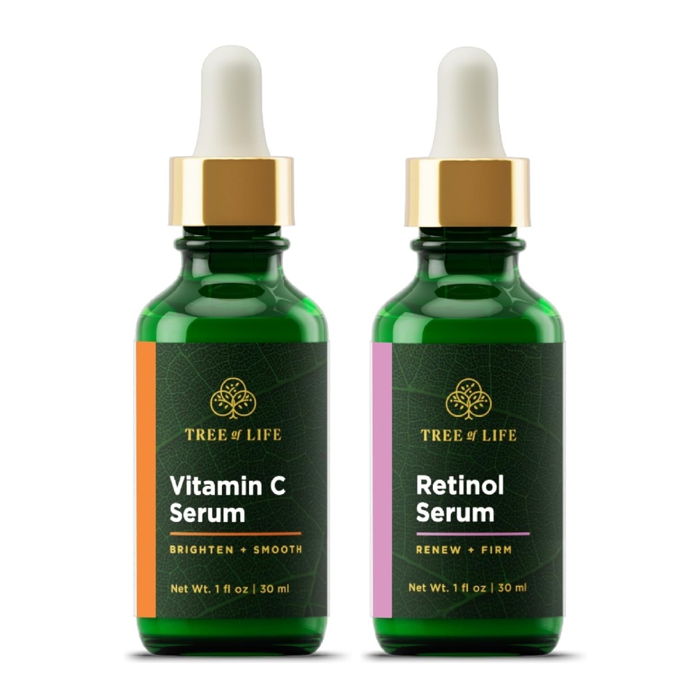 image:imageFacial Skin Care Set Brightening Firming Hydrating Dry Face Dermatologist Tested Retinol Serum and Hydrating Hyaluronic Acid Skin Care Kit 2 count of 1 Fl OzAdvanced Regimen Duo