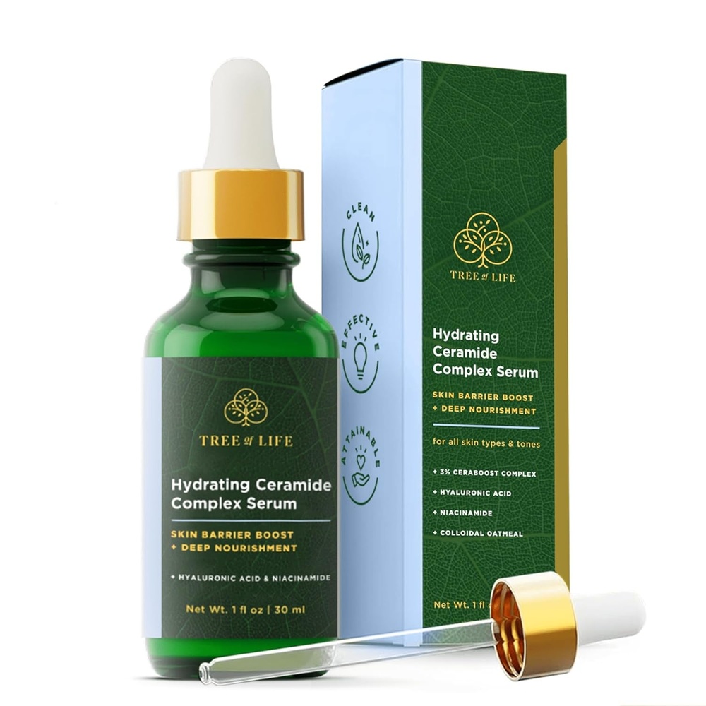 image:imageTree of Life Facial Serum for Face Skin Care Face Serums Hydrating Skin Care Duo Serums Smooth Dry amp Sensitive Skins Luxe Morning and Evening Youth 2 x 1ozCeramide Complex