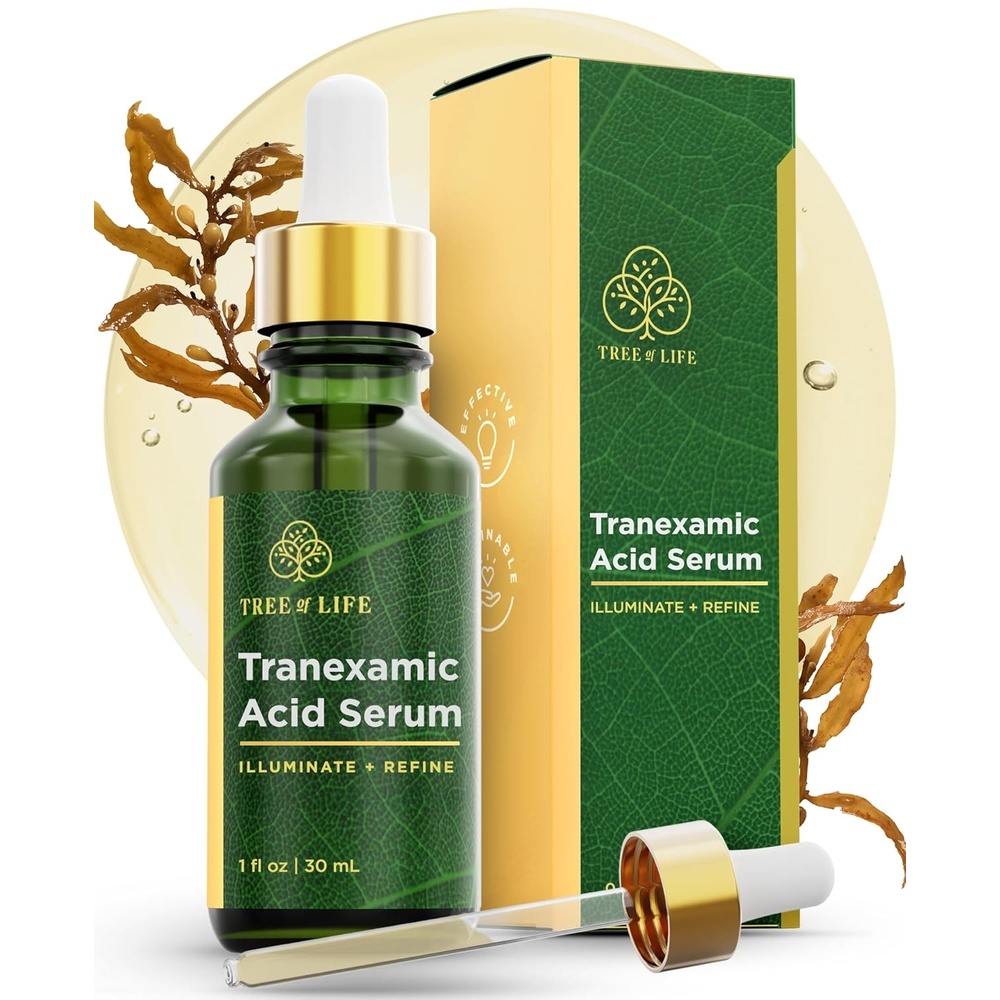 image:imageTree of Life Vitamin C Serum For Face Brightening Face Oil for Dark amp Age Spots For Dry amp Sensitive Skin with Vitamin E for Soft Smooth Glow Dermatologist Tested 1 Fl Oz06 Tranexamic Acid