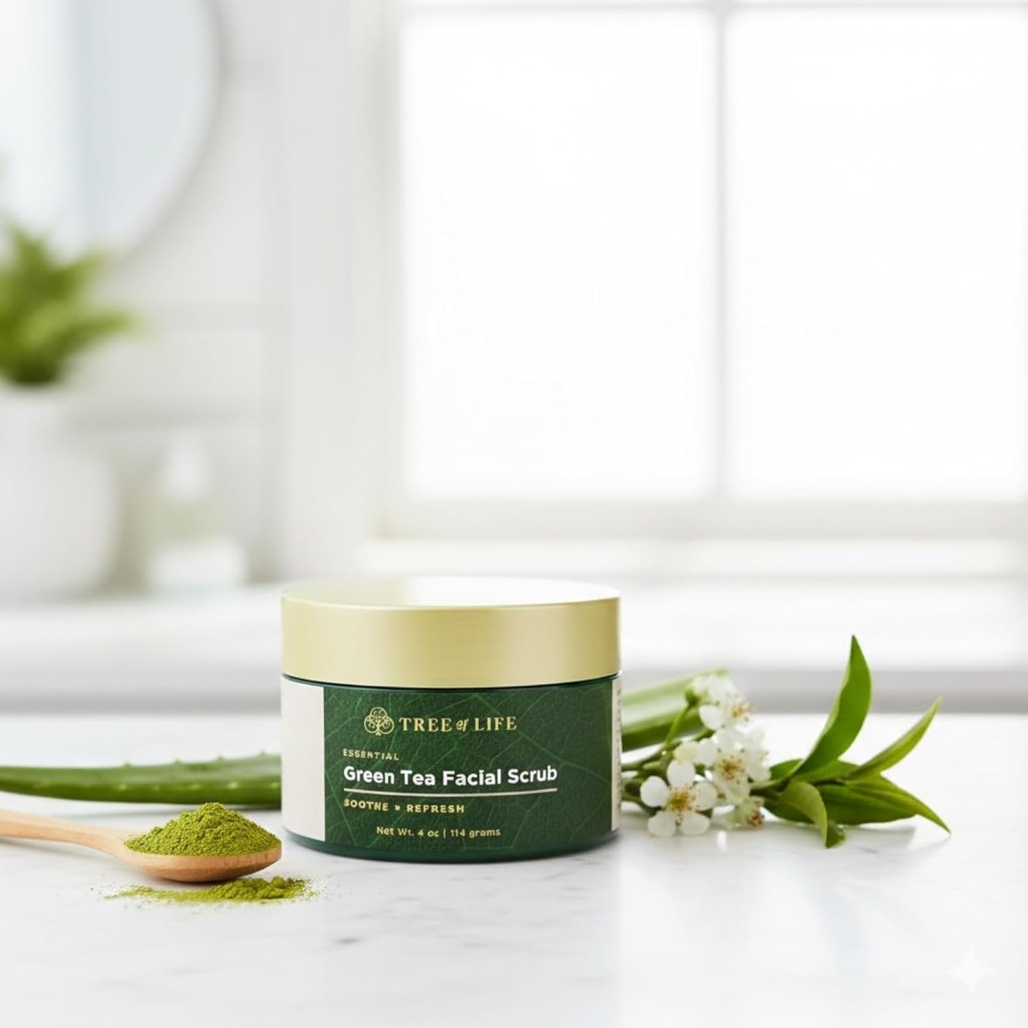 image:imageTree of Life Beauty Exfoliating Facial Scrub with Antioxidants Face Scrub with GreenWhite Tea Extract 4 Oz