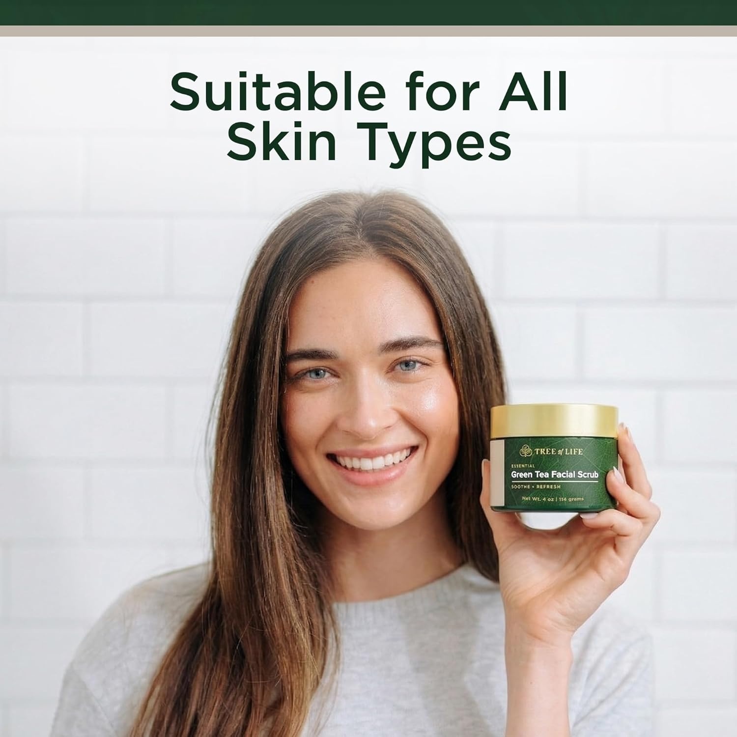 image:imageTree of Life Beauty Exfoliating Facial Scrub with Antioxidants Face Scrub with GreenWhite Tea Extract 4 Oz